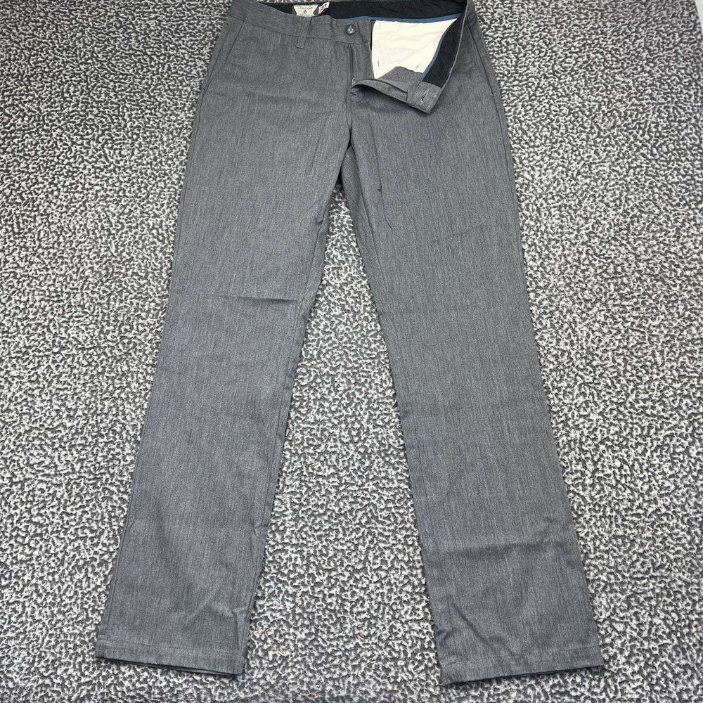 Volcom Chino Pants Men 31x32 Gray Straight Leg Pocket Outdoor